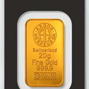 naložbeno zlato zlata palica 20g Argor Heraeus