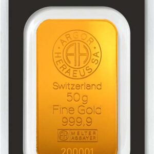 naložbeno zlato zlata palica 50g Argor Heraeus